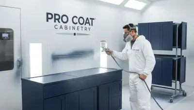 Professional cabinet painting and refinishing in Troy, MI kitchen by expert local painters