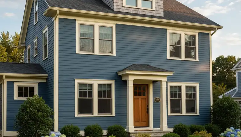 Freshly painted Troy, MI home exterior showing smooth, durable finish by professional house painters