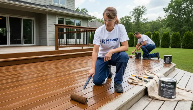 Professional deck staining and refinishing in Troy, MI by expert house painters