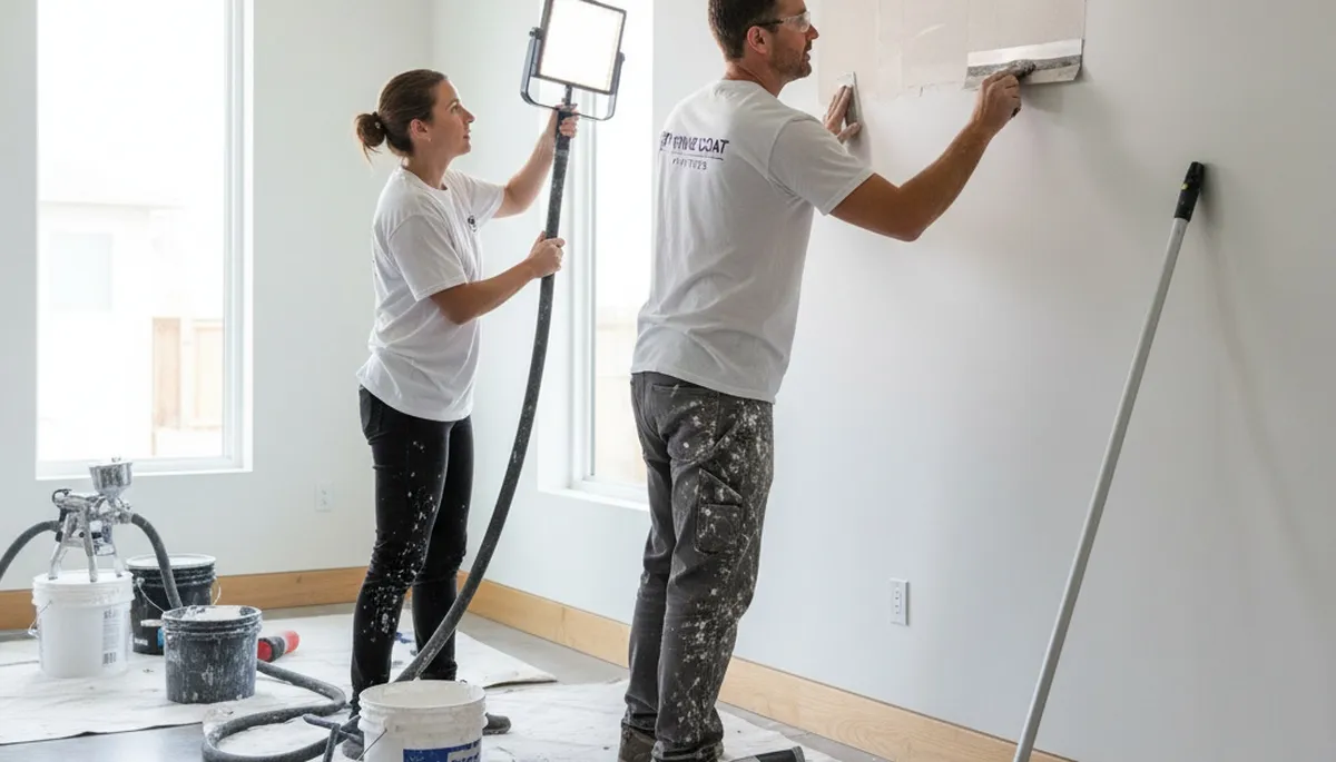 Professional drywall repair and wall restoration by painters in Troy, MI home interior