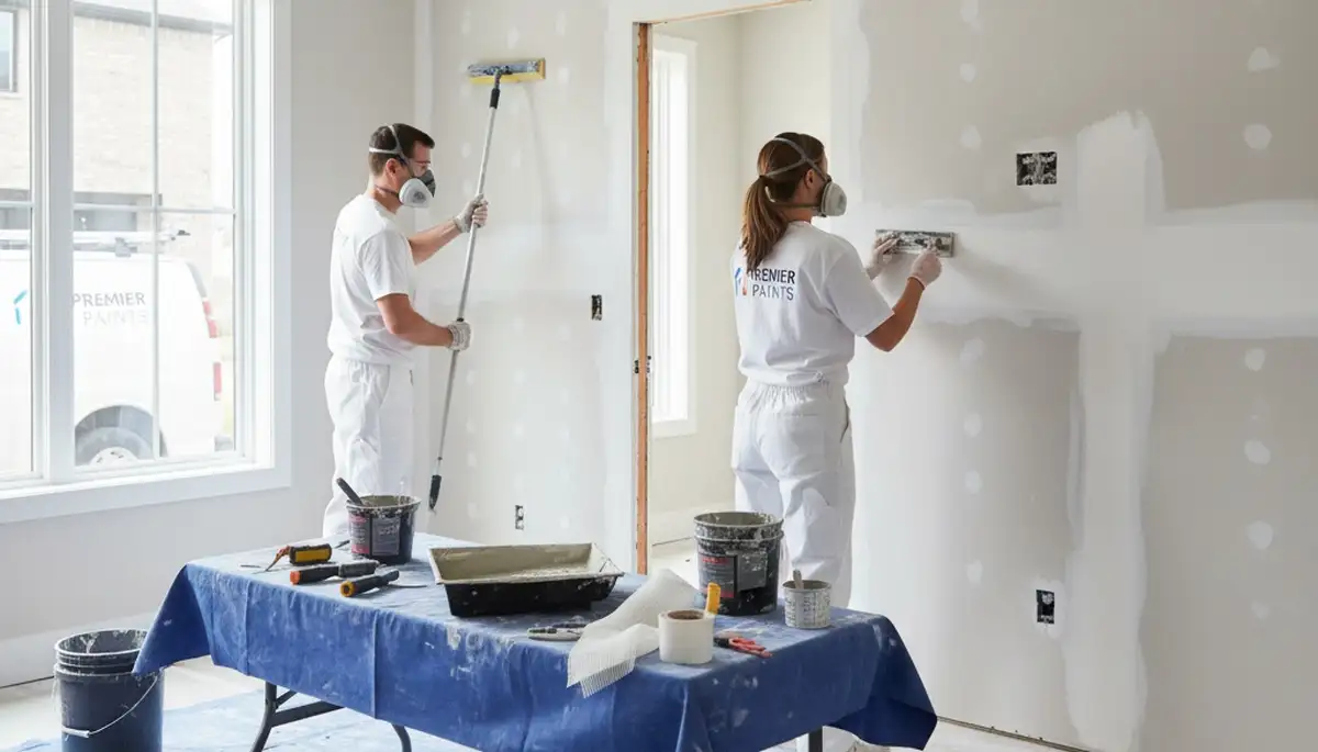 Professional drywall repair and wall restoration by expert painters in Troy, MI home interior