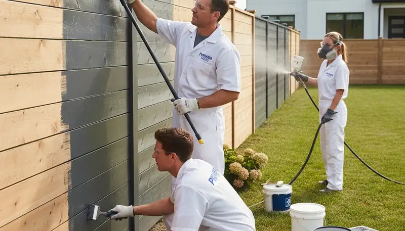 Professional fence painting in Troy, MI showcasing durable finishes by expert local painters