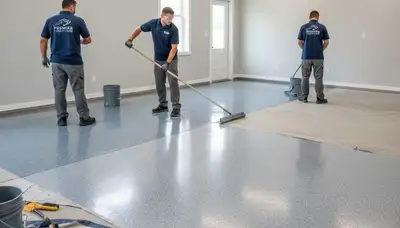 Epoxy garage floor coating in Troy, MI for durable, salt-resistant finish by local painting experts