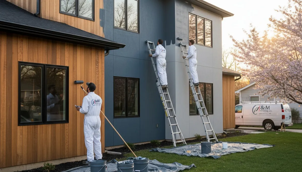 Professional house painting service by local painters in Troy, MI exterior home makeover