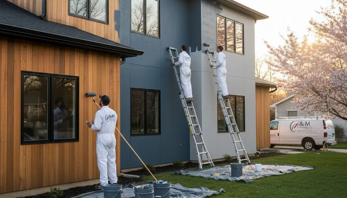 Professional house painting service by local painters in Troy, MI exterior home makeover