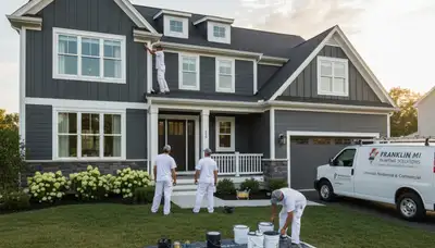 Professional house painters in Troy MI providing expert residential exterior painting services