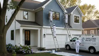 House painters in Troy, MI providing interior and exterior painting services for homes