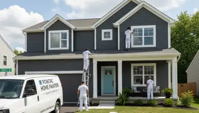 Professional house painters in Troy MI providing expert residential exterior painting services