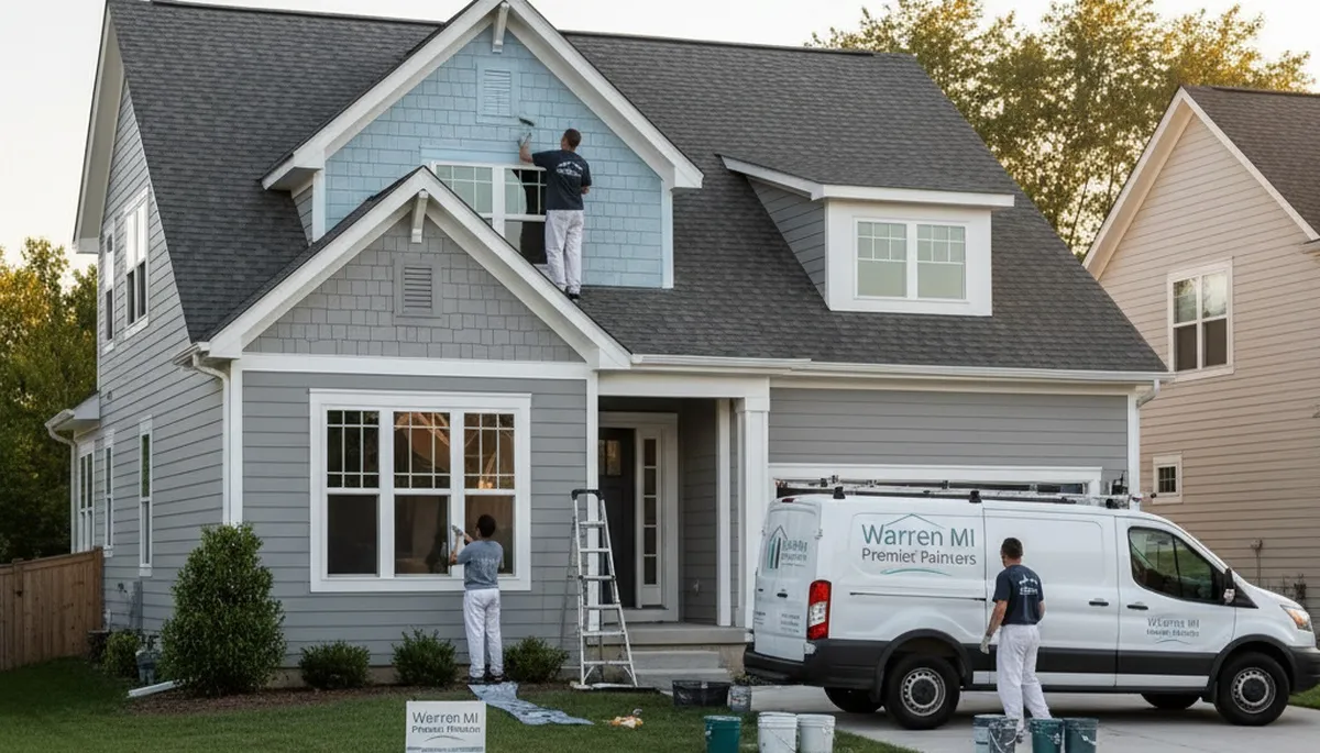 House painting services in Troy, MI for residential interior and exterior home painting by Painters Troy MI