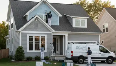 House painting services in Troy, MI for residential interior and exterior home painting by Painters Troy MI