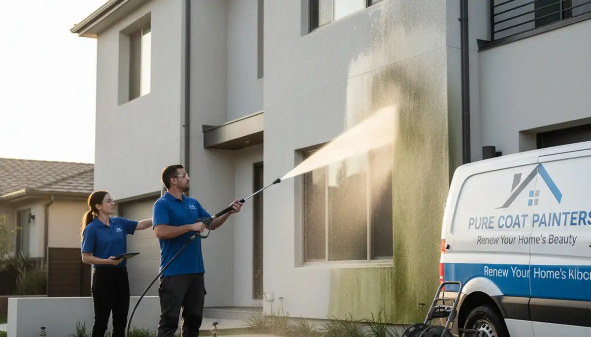 Professional pressure cleaning Troy MI home exterior removing dirt mold and stains