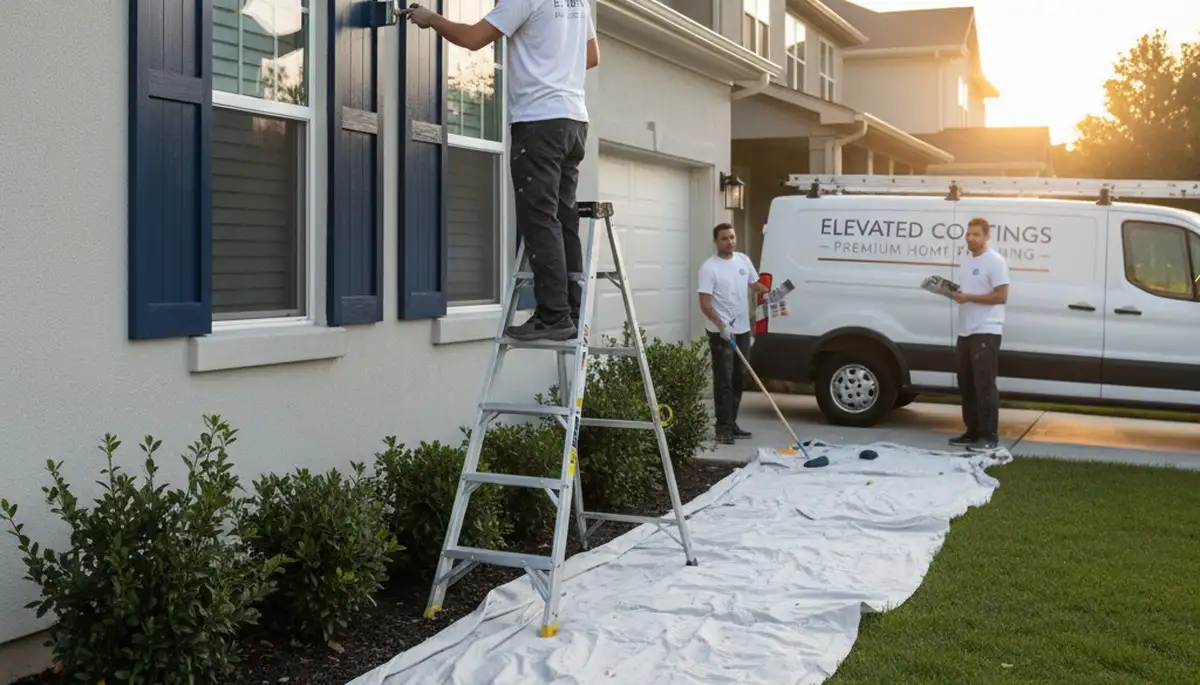 Professional shutter painting in Troy, MI by expert house painters for lasting curb appeal